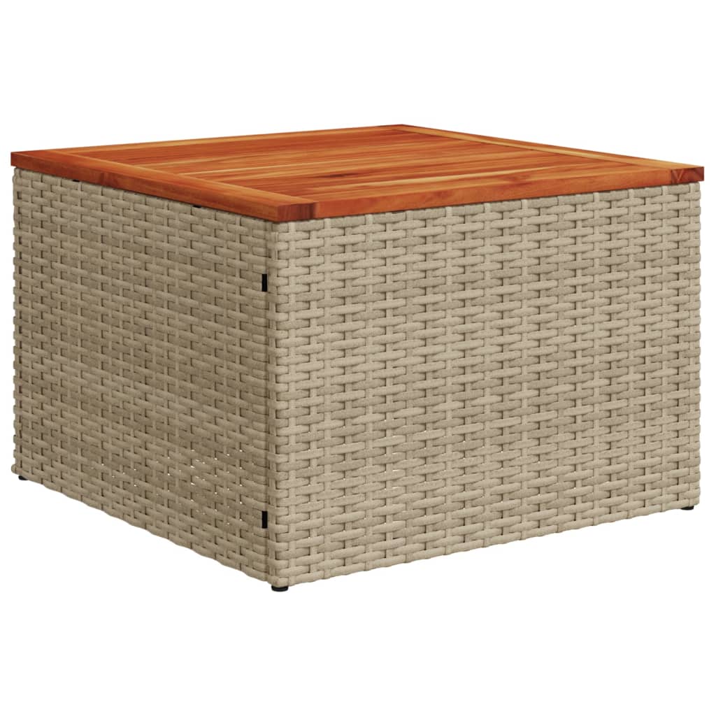 7 részes vegyes bézs polyrattan kerti ülőgarnitúra párnákkal 5