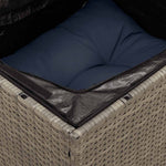 5 részes szürke polyrattan kerti ülőgarnitúra párnával 7