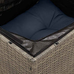 8 részes szürke polyrattan kerti ülőgarnitúra párnával 8