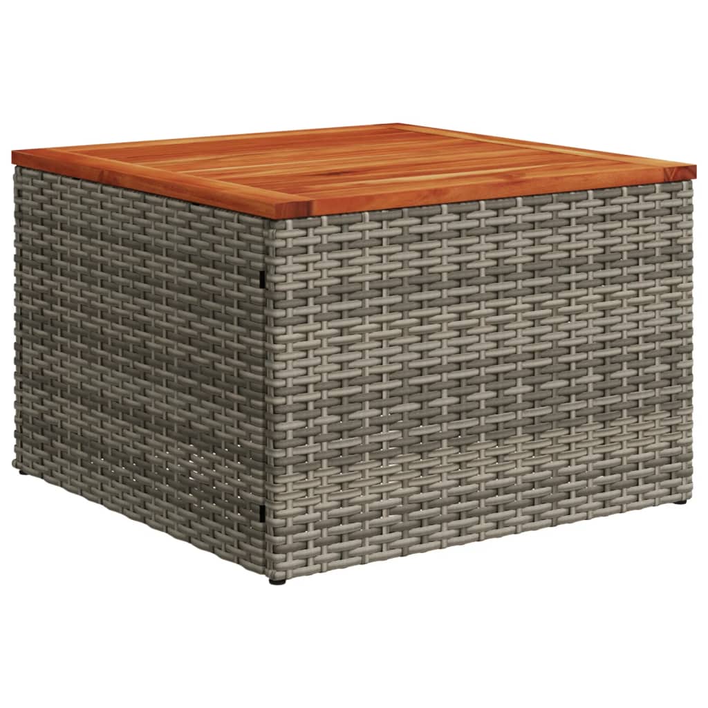10 részes szürke polyrattan kerti ülőgarnitúra párnákkal 5