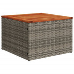 9 részes szürke polyrattan kerti ülőgarnitúra párnákkal 5