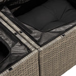 6 részes szürke polyrattan kerti ülőgarnitúra párnákkal 8