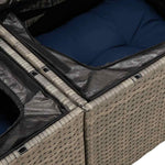 10 részes szürke polyrattan kerti ülőgarnitúra párnával 8