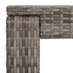 5 részes szürke polyrattan kerti bárszett párnákkal 7