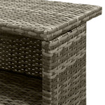 5 részes szürke polyrattan kerti bárszett párnákkal 7