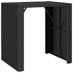 5 részes fekete polyrattan kerti bárszett párnával 5