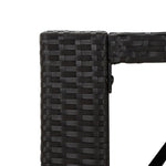 5 részes fekete polyrattan kerti bárszett párnával 7