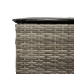 7 részes szürke polyrattan kerti bárszett párnákkal 6
