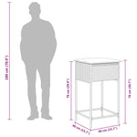 7 részes szürke polyrattan kerti bárszett párnákkal 9
