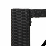 9 részes fekete polyrattan kerti bárszett párnával 7