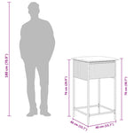 9 részes fekete polyrattan kerti bárszett párnával 9