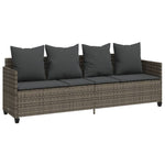 5 részes szürke polyrattan kerti ülőgarnitúra párnákkal 3