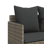 5 részes szürke polyrattan kerti ülőgarnitúra párnákkal 6
