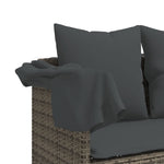 5 részes szürke polyrattan kerti ülőgarnitúra párnákkal 6