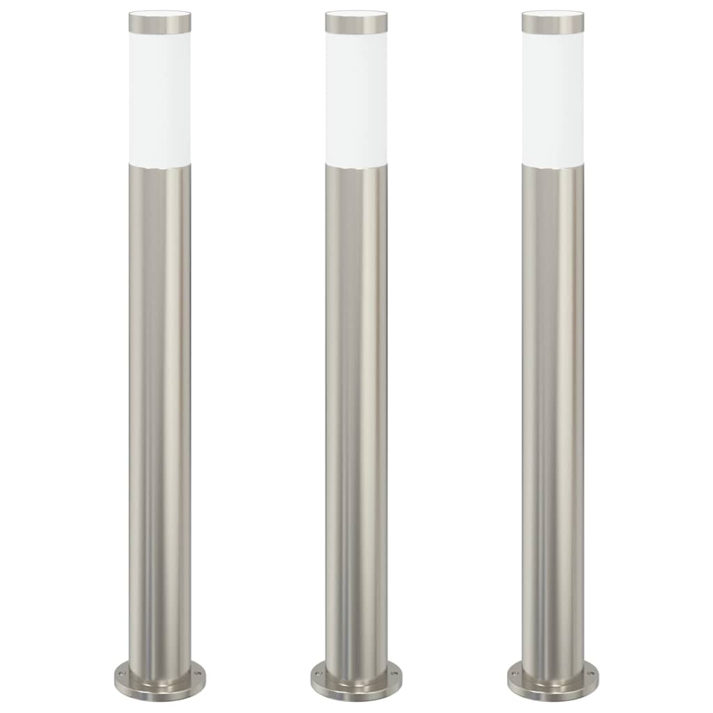 3 db kültéri lámpa 80 cm rozsdamentes acél IP44 2