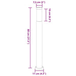 3 db kültéri lámpa 80 cm rozsdamentes acél IP44 9