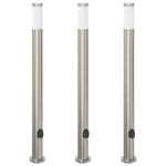 3 db rozsdamentes acélból készült konnektoros oszloplámpa 110 cm IP44 2