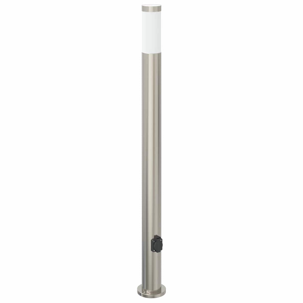 3 db rozsdamentes acélból készült konnektoros oszloplámpa 110 cm IP44 4