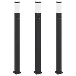 3 db szenzoros oszloplámpa 110 cm fekete IP44 2