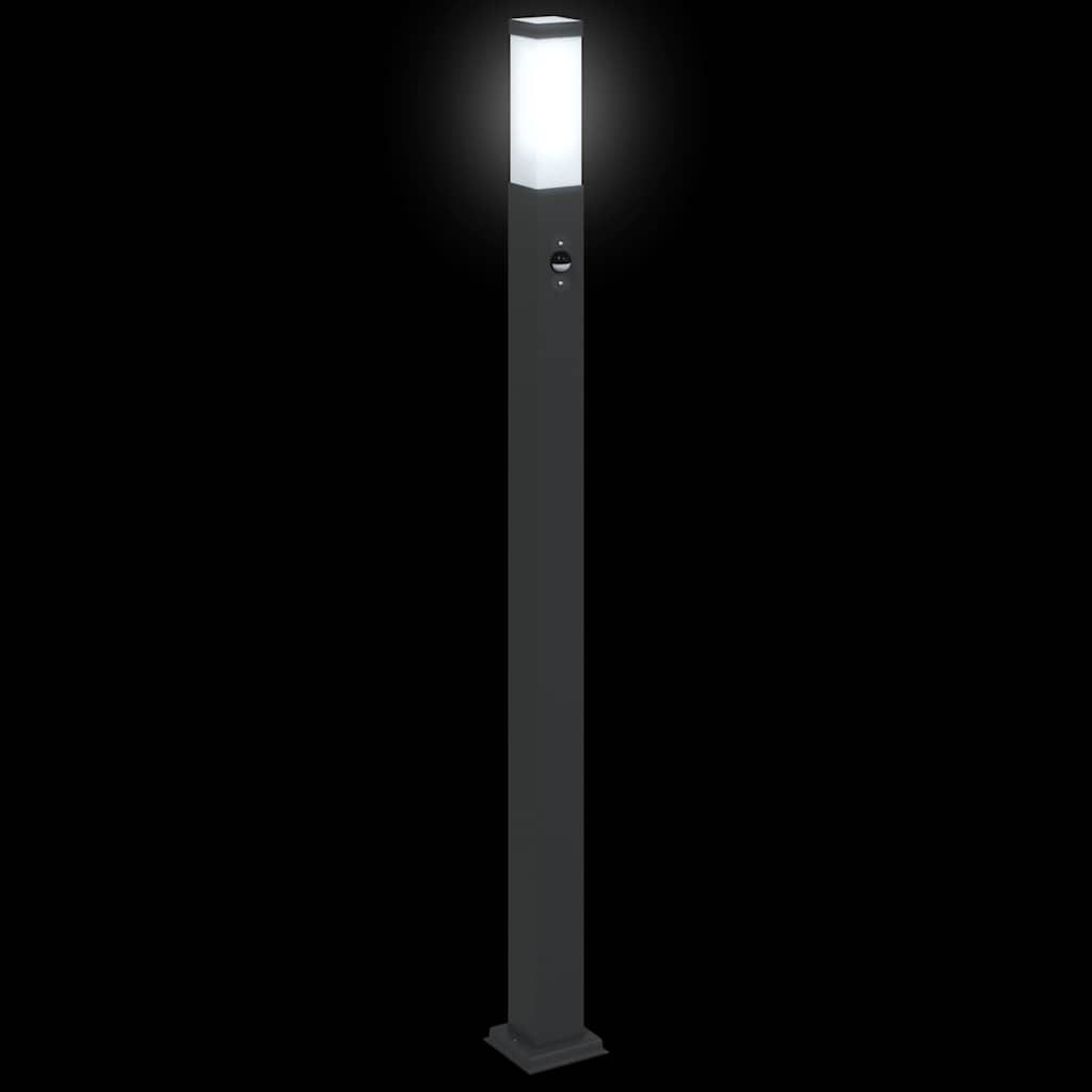3 db szenzoros oszloplámpa 110 cm fekete IP44 5