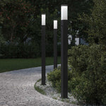 3 db szenzoros oszloplámpa 110 cm fekete IP44