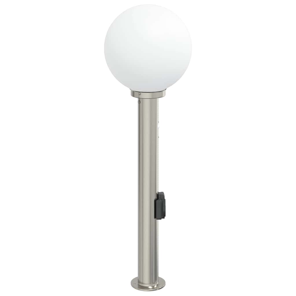 Érzékelős konnektoros oszloplámpa 80 cm rozsdamentes acél IP44 4