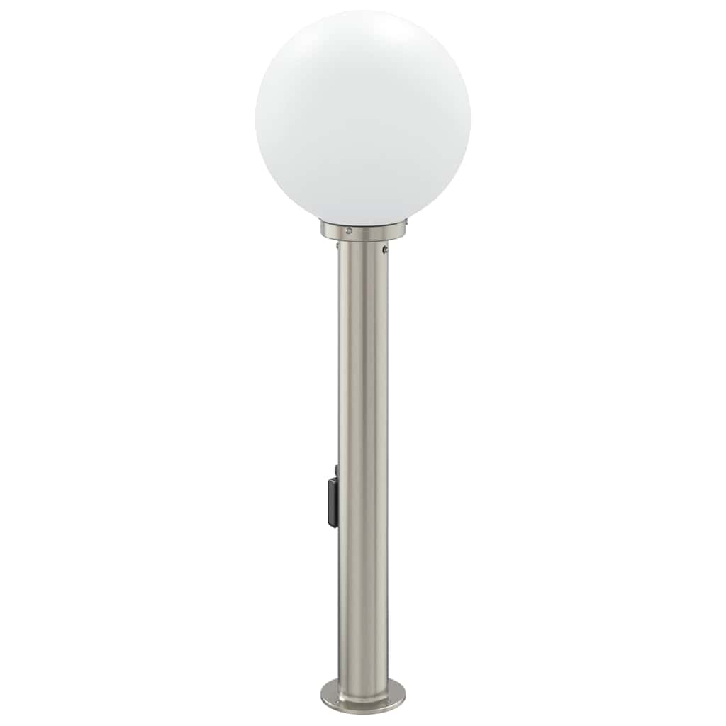 Érzékelős konnektoros oszloplámpa 80 cm rozsdamentes acél IP44 5