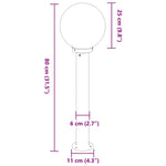 Oszloplámpa 80 cm fekete IP44 9