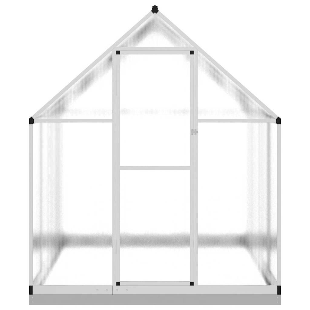 Ezüstszínű alumínium melegház alapvázzal 224x169x202 cm 3