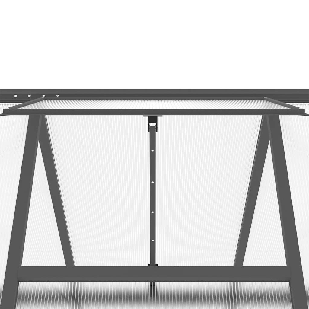 Antracitszürke alumínium melegház alapvázzal 334x169x195 cm 9