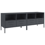 2 db antracitszürke acél TV-szekrény 68 x 39 x 50,5 cm 2