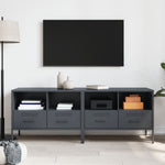 2 db antracitszürke acél TV-szekrény 68 x 39 x 50,5 cm 3