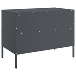2 db antracitszürke acél TV-szekrény 68 x 39 x 50,5 cm 9