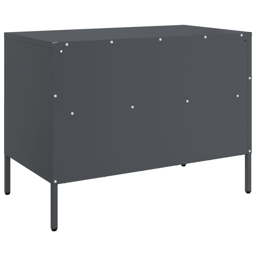 2 db antracitszürke acél TV-szekrény 68 x 39 x 50,5 cm 9