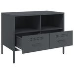 2 db antracitszürke acél TV-szekrény 68 x 39 x 50,5 cm 10