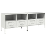 2 db fehér acél TV-szekrény 68 x 39 x 50,5 cm 2
