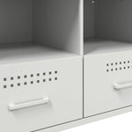 2 db fehér acél TV-szekrény 68 x 39 x 50,5 cm 12