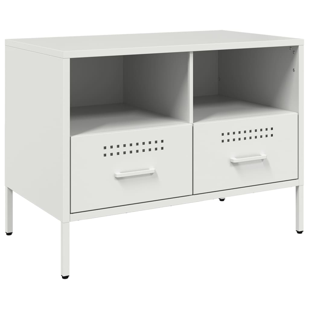 2 db fehér acél TV-szekrény 68 x 39 x 50,5 cm 6