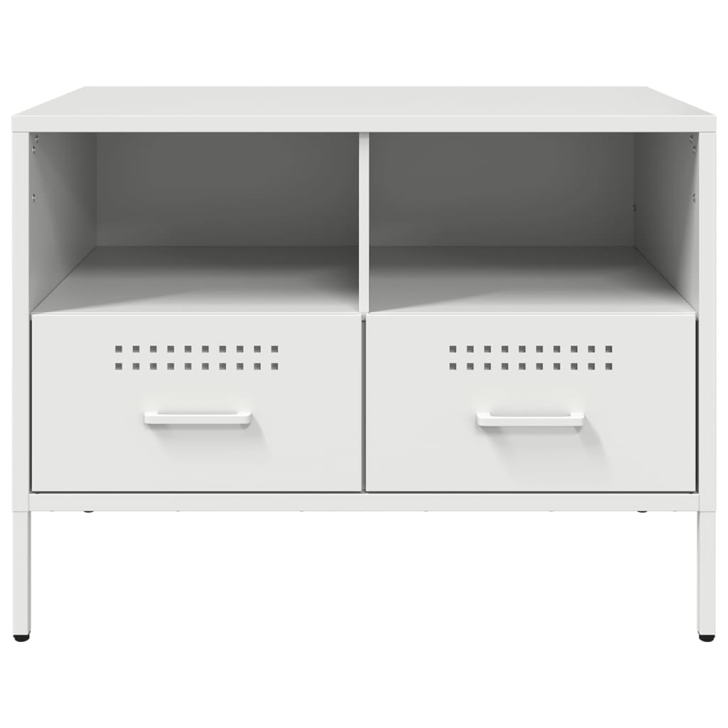 2 db fehér acél TV-szekrény 68 x 39 x 50,5 cm 7