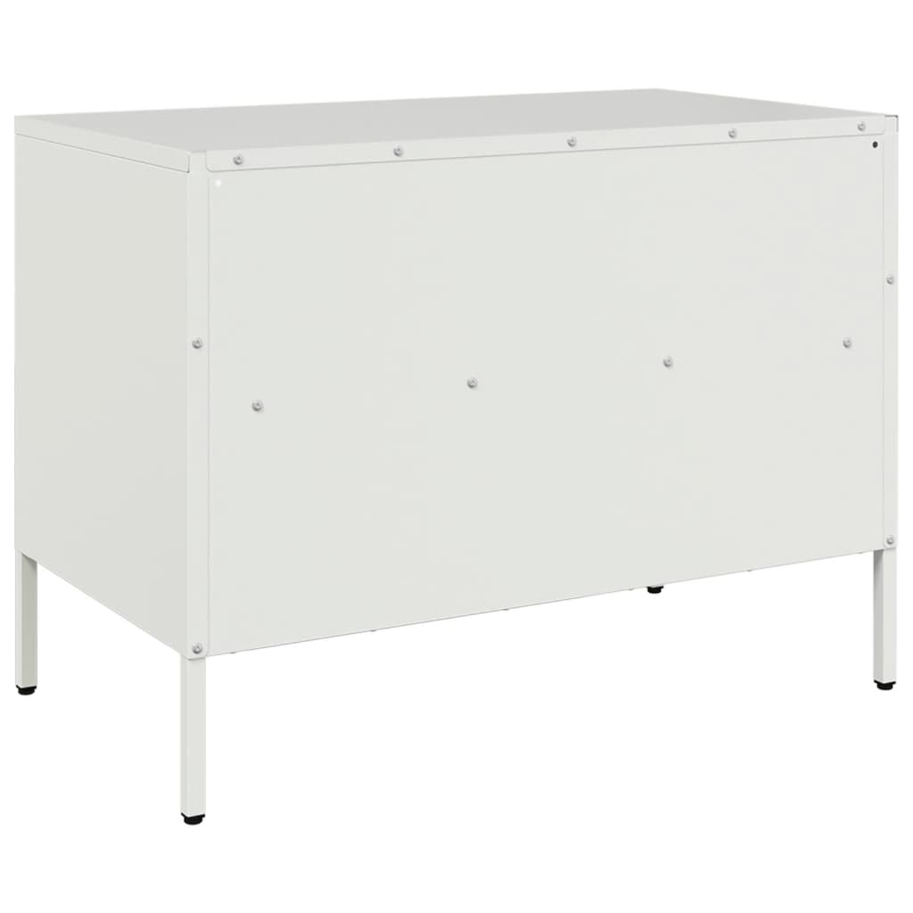 2 db fehér acél TV-szekrény 68 x 39 x 50,5 cm 9