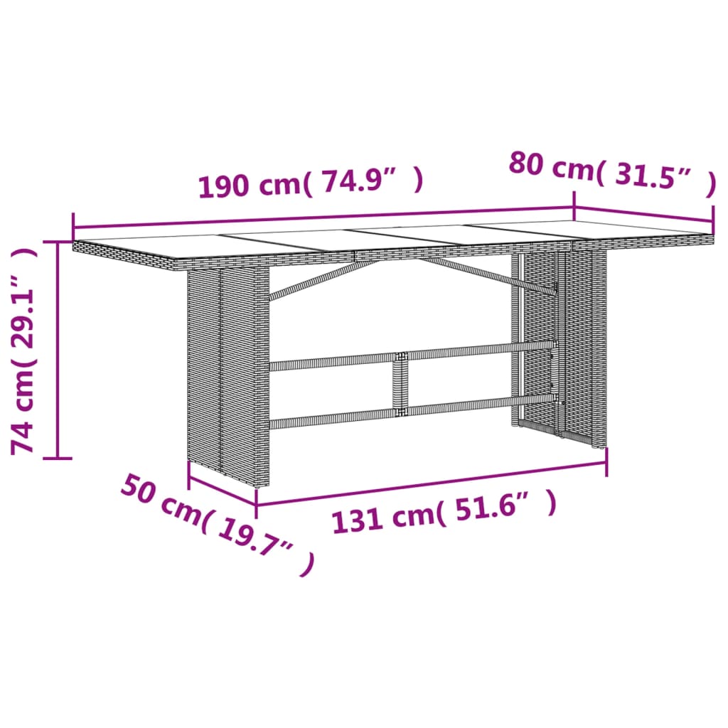 9 részes szürke polyrattan kerti étkezőgarnitúra párnával 9