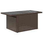 9 részes barna polyrattan kerti ülőgarnitúra párnákkal 16