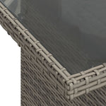 7 részes szürke polyrattan kerti ülőgarnitúra párnákkal 8