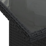 10 részes fekete polyrattan kerti ülőgarnitúra párnákkal 9