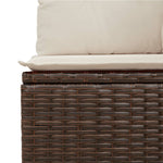 6 részes barna polyrattan kerti ülőgarnitúra párnával 9