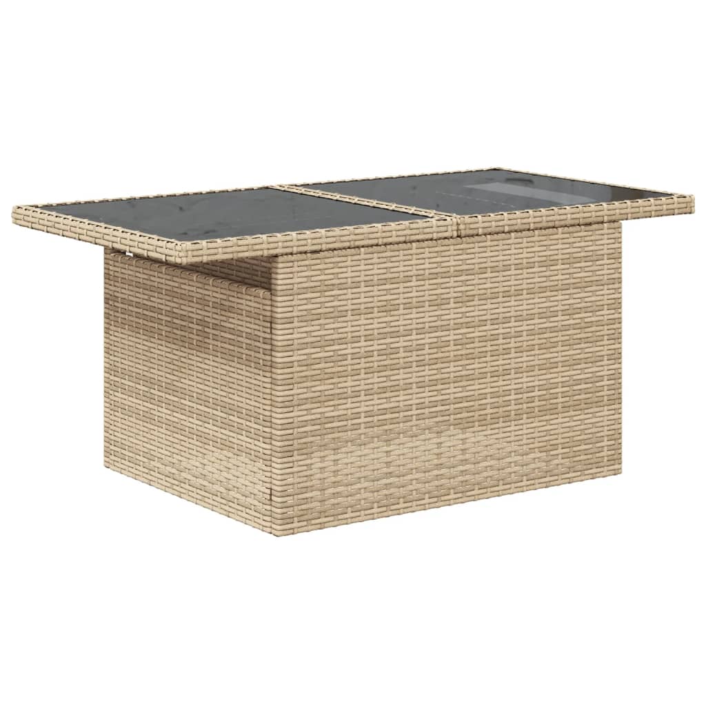 6 részes bézs polyrattan kerti ülőgarnitúra párnával 5