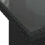 7 részes fekete polyrattan kerti ülőgarnitúra párnával 9
