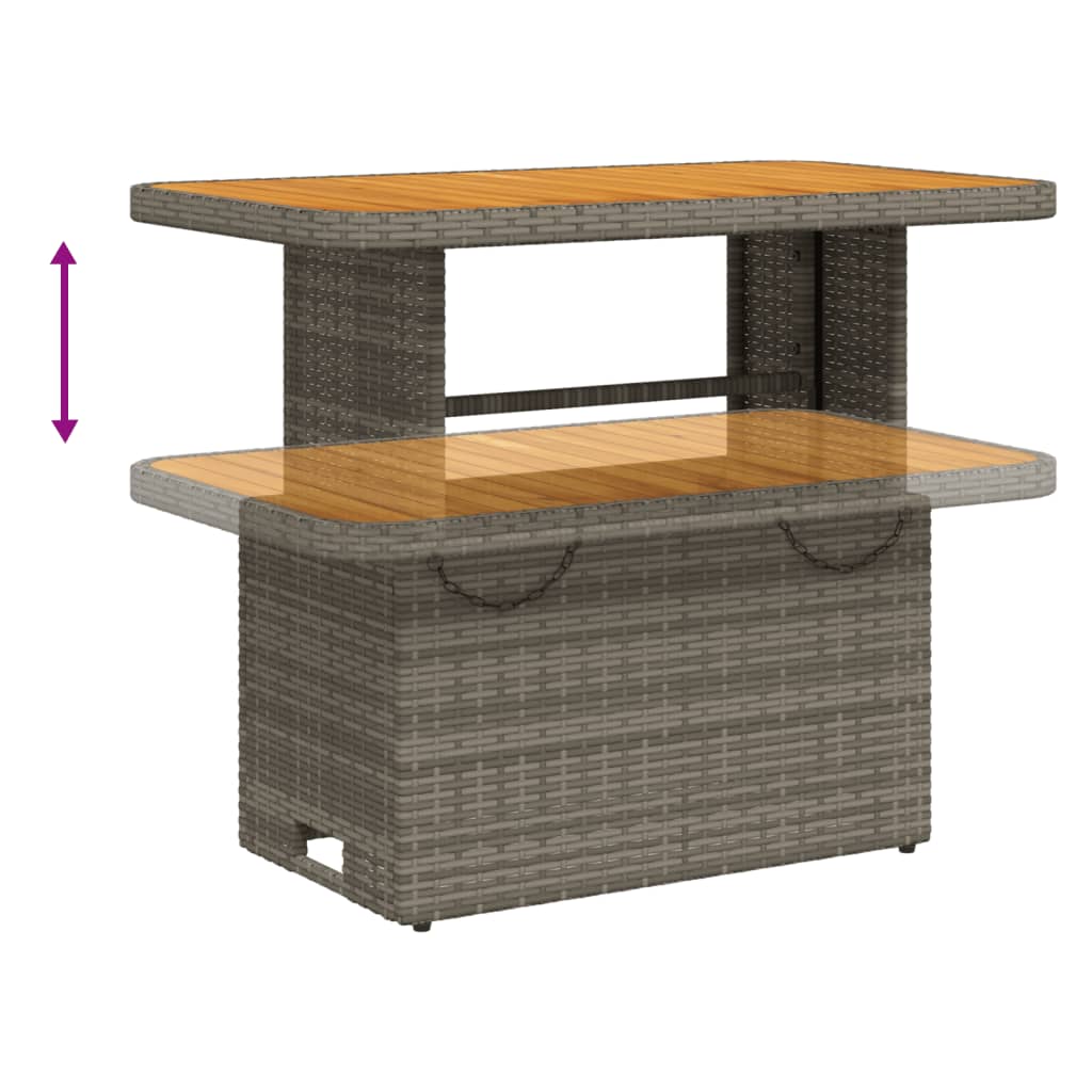 2 részes szürke polyrattan kerti kanapészett párnákkal 5
