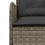 2 részes szürke polyrattan kerti kanapészett párnákkal 7