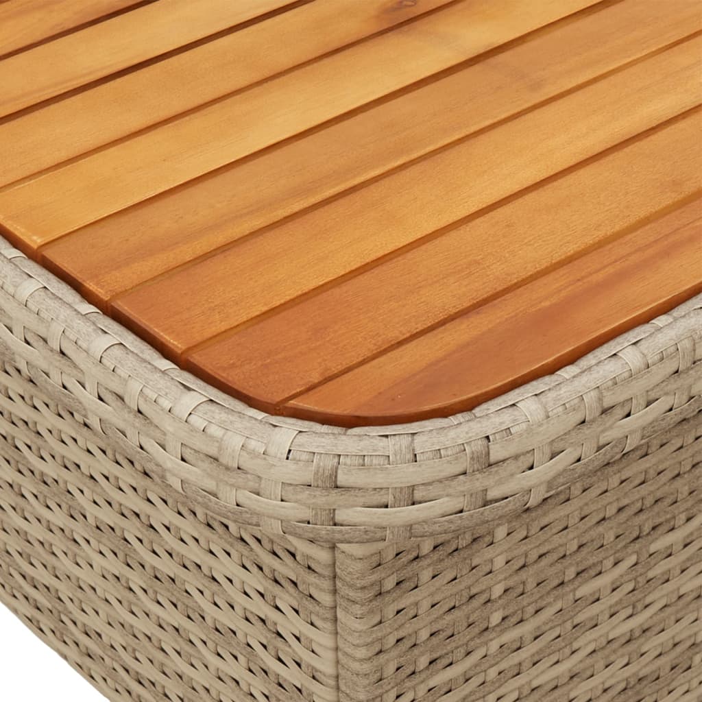 5 részes bézs polyrattan kerti ülőgarnitúra párnákkal 11